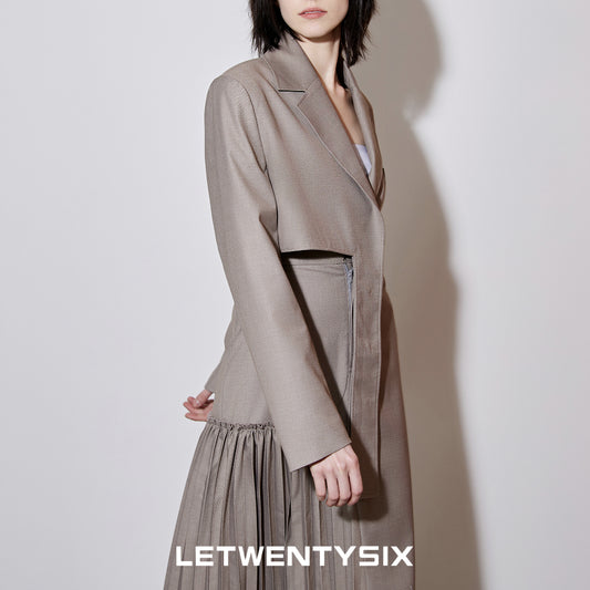 Oat panel pleated Skirt