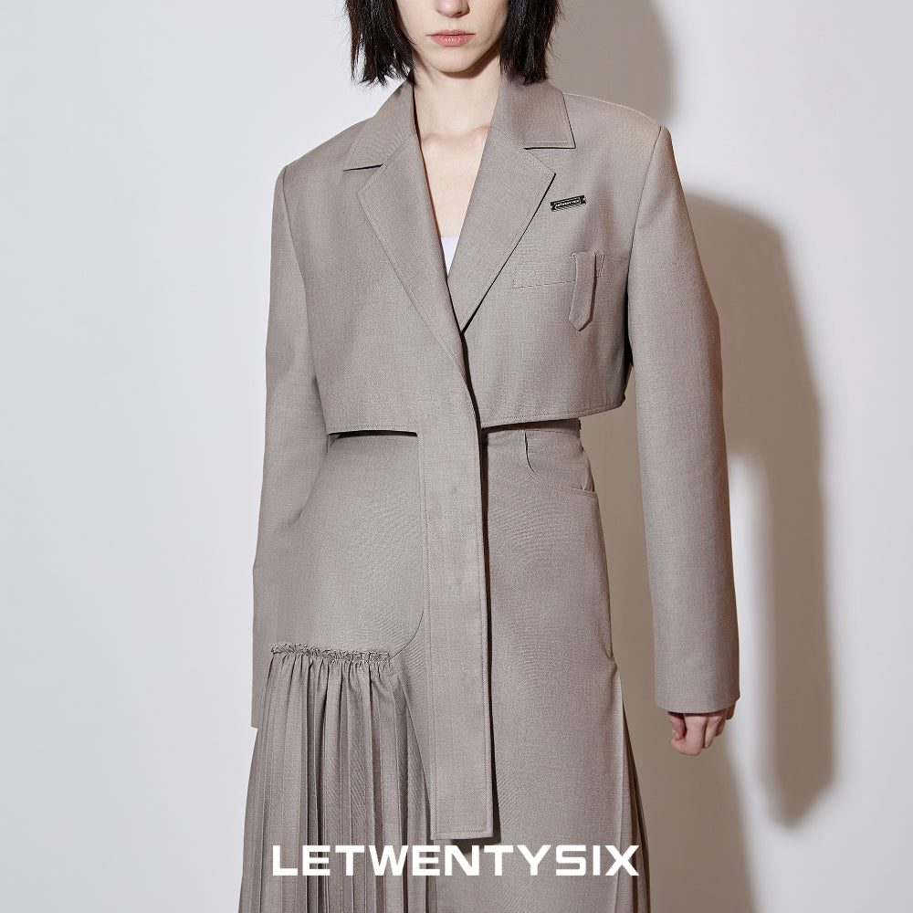 Oat panel pleated Skirt