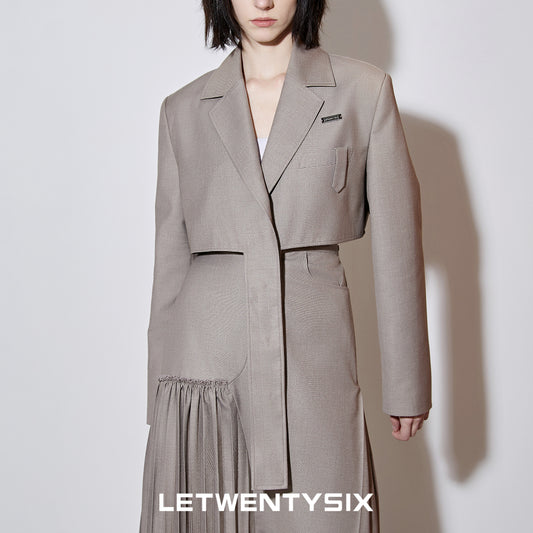 Oat panel pleated Skirt